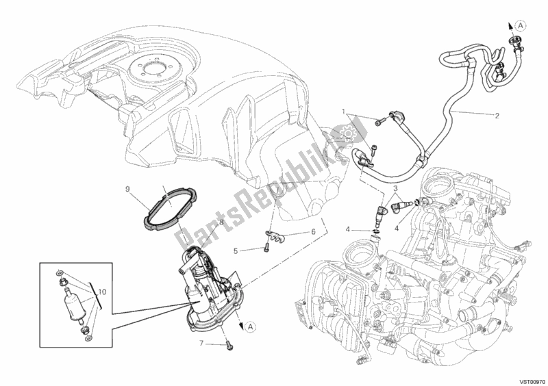 Todas as partes de Bomba De Combustivel do Ducati Diavel Carbon USA 1200 2012